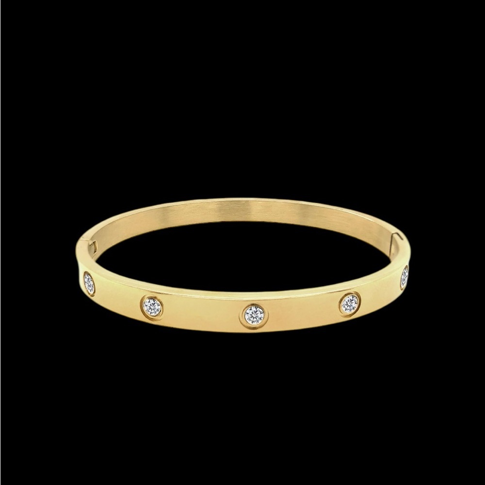 Jennifer Miller yellow gold stacking bracelet NIB